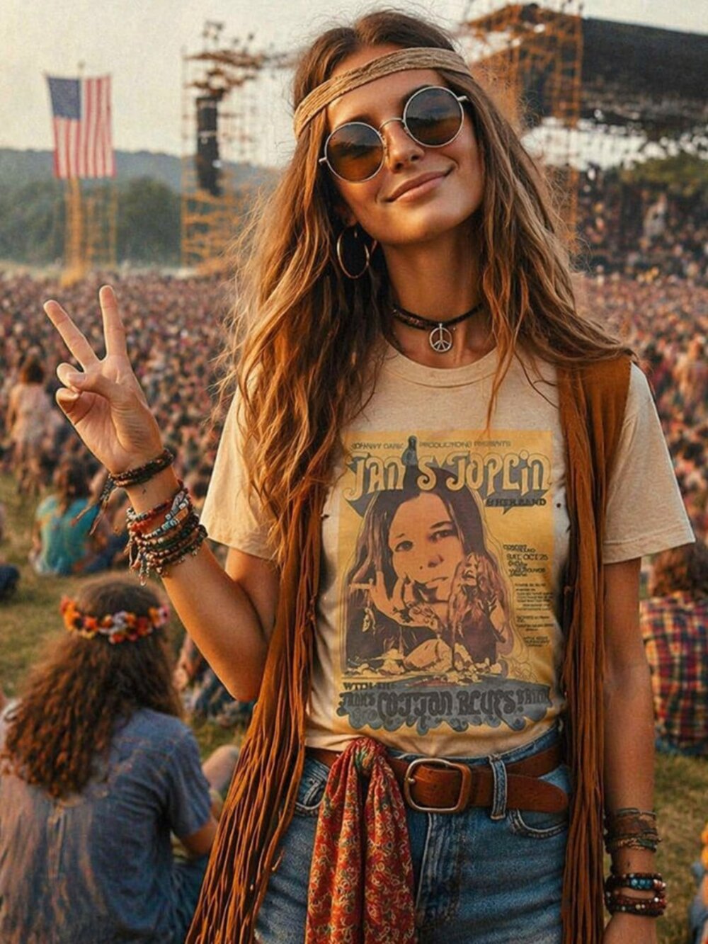 Janis Joplin Vintage T-Shirt Concert Tee